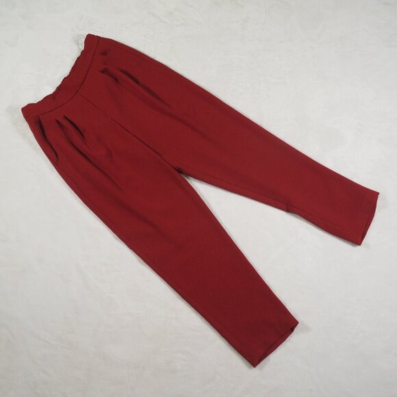 Petite Principle Harlowe Crepe Pants Rust/Burgundy XXSP - Picture 2 of 16